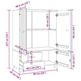 NNEVL Wardrobe White 99x45x137 cm Solid Wood Pine