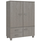 NNEVL Wardrobe Light Grey 99x45x137 cm Solid Wood Pine