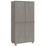 NNEVL Wardrobe Light Grey 89x50x180 cm Solid Wood Pine