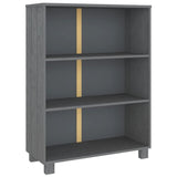 NNEVL Book Cabinet Dark Grey 85x35x112 cm Solid Wood Pine