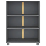 NNEVL Book Cabinet Dark Grey 85x35x112 cm Solid Wood Pine