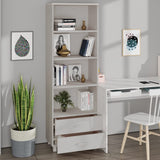 NNEVL Highboard White 60x35x180 cm Solid Wood Pine