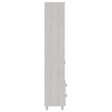 NNEVL Highboard White 60x35x180 cm Solid Wood Pine