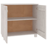 NNEVL Sideboard White 85x35x80 cm Solid Wood Pine
