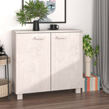 NNEVL Sideboard White 85x35x80 cm Solid Wood Pine