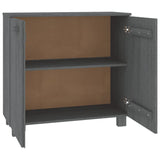 NNEVL Sideboard Dark Grey 85x35x80 cm Solid Wood Pine