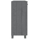 NNEVL Sideboard Dark Grey 85x35x80 cm Solid Wood Pine