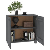 NNEVL Sideboard Dark Grey 85x35x80 cm Solid Wood Pine