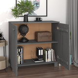 NNEVL Sideboard Dark Grey 85x35x80 cm Solid Wood Pine