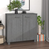 NNEVL Sideboard Dark Grey 85x35x80 cm Solid Wood Pine