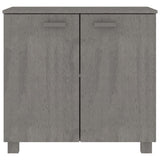 NNEVL Sideboard "HAMAR" Light Grey 85x35x80 cm Solid Wood Pine