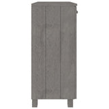 NNEVL Sideboard "HAMAR" Light Grey 85x35x80 cm Solid Wood Pine