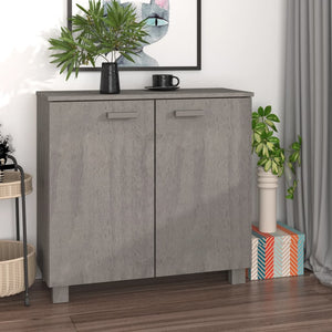 NNEVL Sideboard "HAMAR" Light Grey 85x35x80 cm Solid Wood Pine