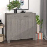NNEVL Sideboard "HAMAR" Light Grey 85x35x80 cm Solid Wood Pine