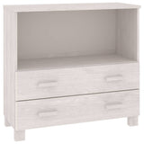 NNEVL Sideboard White 85x35x80 cm Solid Wood Pine
