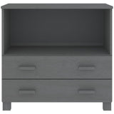 NNEVL Sideboard Dark Grey 85x35x80 cm Solid Wood Pine