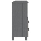 NNEVL Sideboard Dark Grey 85x35x80 cm Solid Wood Pine