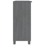 NNEVL Sideboard Dark Grey 85x35x80 cm Solid Wood Pine