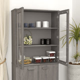 NNEVL Top for Highboard Light Grey 85x35x100 cm Solid Wood Pine