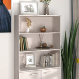 NNEVL Top for Highboard White 85x35x100 cm Solid Wood Pine