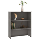 NNEVL Top for Highboard"HAMAR" Light Grey 85x35x100cm Solid Wood Pine
