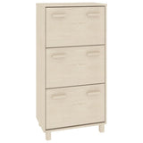 NNEVL Shoe Cabinet Honey Brown 59.5x35x117 cm Solid Wood Pine