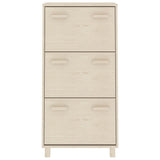 NNEVL Shoe Cabinet Honey Brown 59.5x35x117 cm Solid Wood Pine