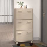 NNEVL Shoe Cabinet Honey Brown 59.5x35x117 cm Solid Wood Pine