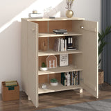 NNEVL Shoe Cabinet Honey Brown 85x40x108 cm Solid Wood Pine
