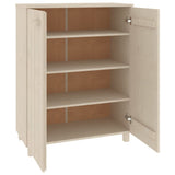 NNEVL Shoe Cabinet Honey Brown 85x40x108 cm Solid Wood Pine