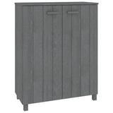 NNEVL Shoe Cabinet Dark Grey 85x40x108 cm Solid Wood Pine