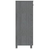 NNEVL Shoe Cabinet Dark Grey 85x40x108 cm Solid Wood Pine