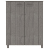 NNEVL Shoe Cabinet Light Grey 85x40x108 cm Solid Wood Pine