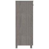 NNEVL Shoe Cabinet Light Grey 85x40x108 cm Solid Wood Pine
