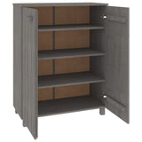 NNEVL Shoe Cabinet Light Grey 85x40x108 cm Solid Wood Pine
