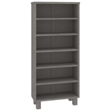 NNEVL CD Cabinet Light Grey 45x18x100 cm Solid Wood Pine