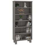 NNEVL CD Cabinet Light Grey 45x18x100 cm Solid Wood Pine