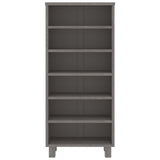 NNEVL CD Cabinet Light Grey 45x18x100 cm Solid Wood Pine