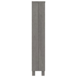 NNEVL CD Cabinet Light Grey 45x18x100 cm Solid Wood Pine