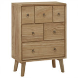 NNEVL Chest of Drawers 56x30x80 cm Solid Wood Teak