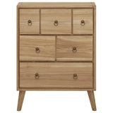 NNEVL Chest of Drawers 56x30x80 cm Solid Wood Teak
