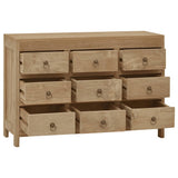 NNEVL Chest of Drawers 80x30x55 cm Solid Wood Teak