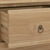 NNEVL Chest of Drawers 80x30x55 cm Solid Wood Teak