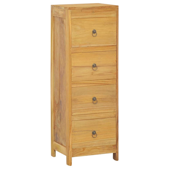 NNEVL Chest of Drawers 30x30x90 cm Solid Wood Teak