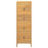NNEVL Chest of Drawers 30x30x90 cm Solid Wood Teak