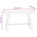 NNEVL Bench 80 cm Solid Wood Teak