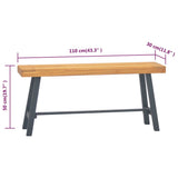 NNEVL Bench 110 cm Solid Wood Teak