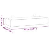NNEVL Wall Shelves 2 pcs 40x15x6 cm Solid Wood Teak