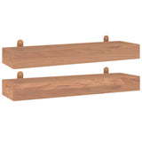 NNEVL Wall Shelves 2 pcs 60x15x6 cm Solid Wood Teak