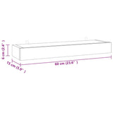 NNEVL Wall Shelves 2 pcs 60x15x6 cm Solid Wood Teak